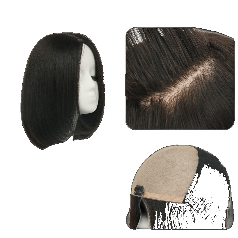 [EGIFTON-3799] Qingdao factory wigs real hair with full tail wig set blank wholesale direct sales can be dyed and ironed ironed