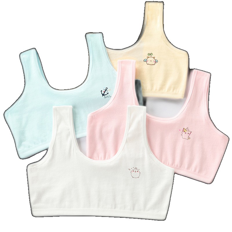 [EGIFTON-LIVE-2530] Development period underwear female student girl cotton vest young junior high school 8-9-12 years old tube top top