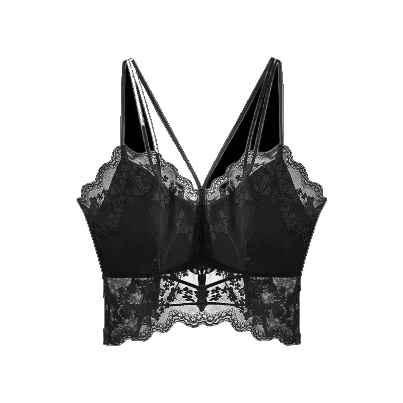 [EGIFTON-LIVE-2532] 2022 new lace latex beauty back suspenders chest pad base wrap all-in-one underwear feminine tube top bra bra