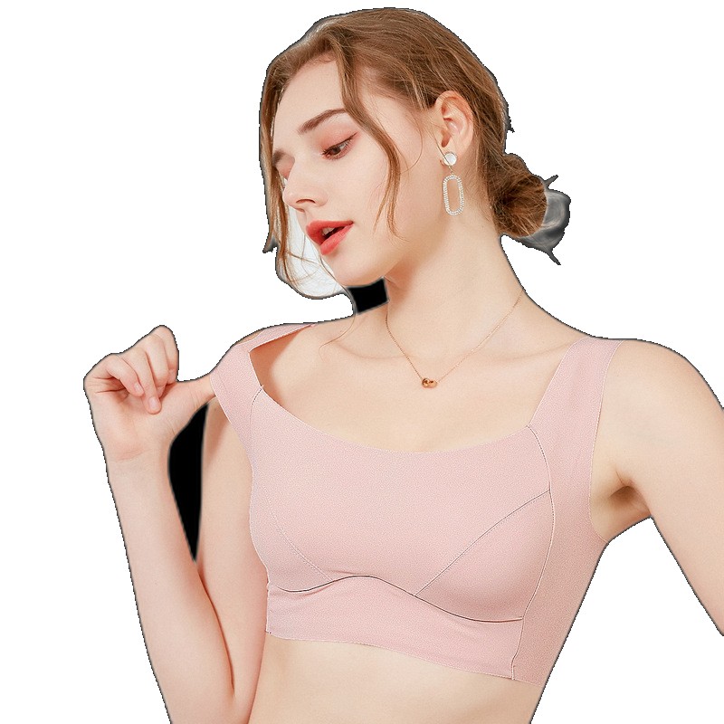 [EGIFTON-LIVE-2628] New mulberry silk seamless bra for women summer thin rim-free adjustable sports nude bra