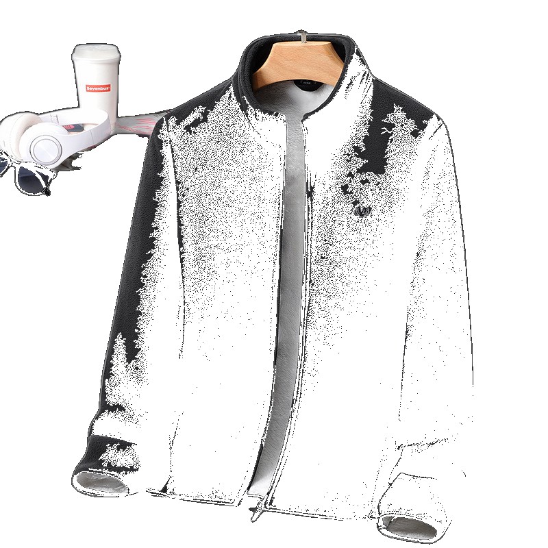 [EGIFTON-LIVE-3119] 2023 polar fleece jacket men's plus thickened sweater middle-aged and elderly warm large size size
