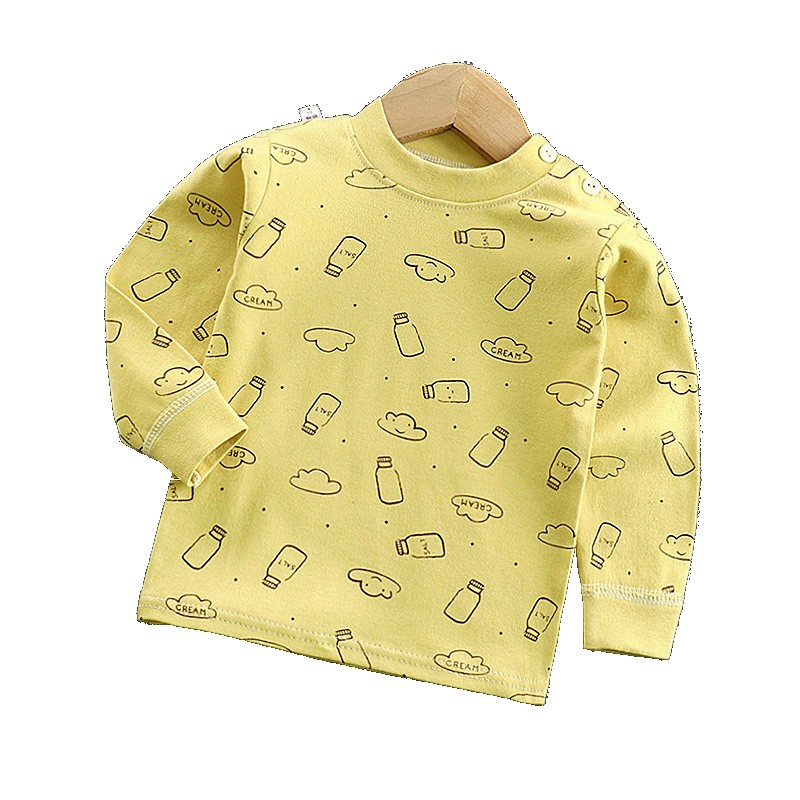 [EGIFTON-LIVE-3189] A generation of children's spring and autumn long-sleeved T-shirt baby cotton bottoming shirt boys girls Korean tops tops