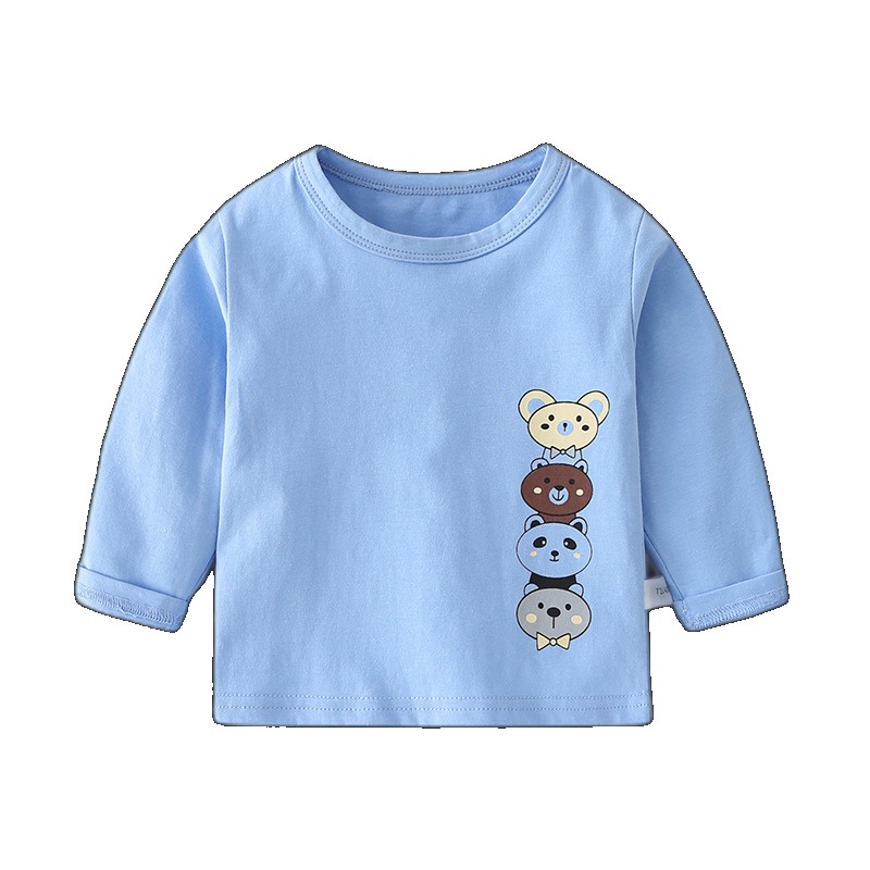 [EGIFTON-LIVE-3195] Baby long-sleeved T-shirt boys summer baby Lycra children children's tops bottoming shirt autumn clothes clothes