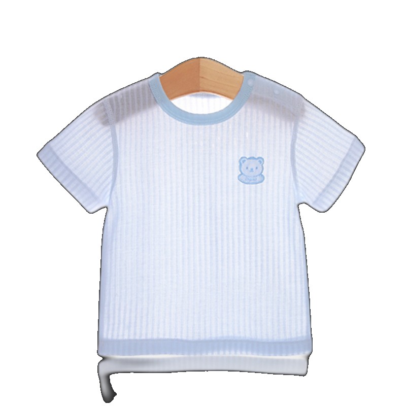 [EGIFTON-LIVE-3204] Boys' T-shirts, children's short-sleeved girls' tops, baby bottoming shirts, underwear, air-conditioned clothes, pure cotton, summer thin thin