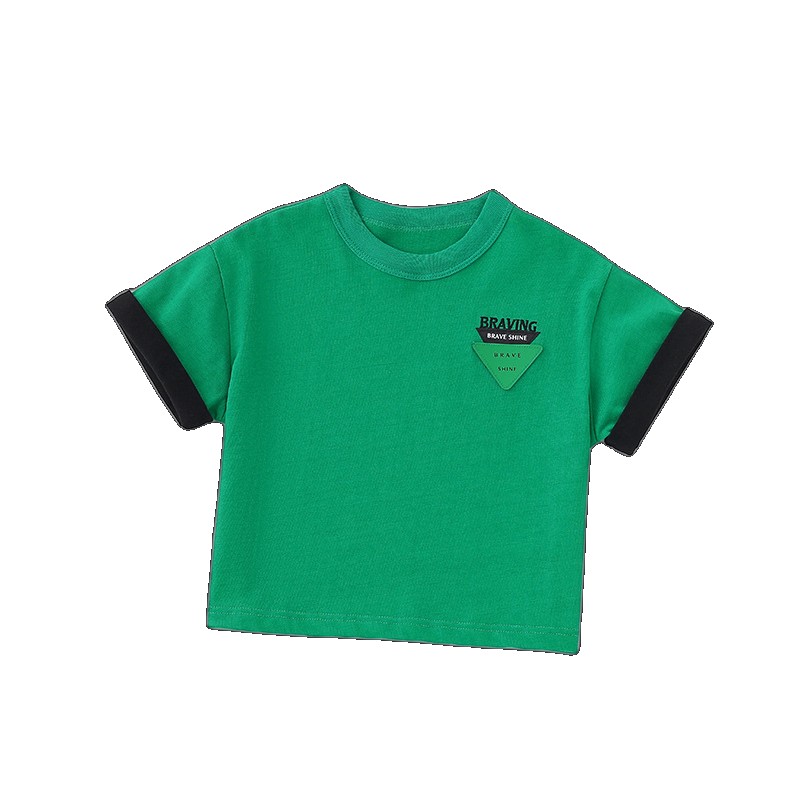 [EGIFTON-LIVE-3208] Children's Clothing Boys Suit Korean Sports Boy Summer Small and Medium-Sized Short-sleeved Cotton Two-piece Set One-piece Delivery Delivery