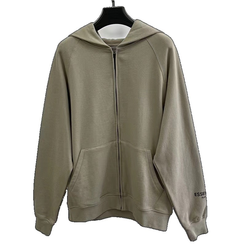 [EGIFTON-LIVE-3262] Cross-border popular European and American ESSENTIALS trendy brand fleece sweater men's zipper jacket explosive style hoodie hoodie