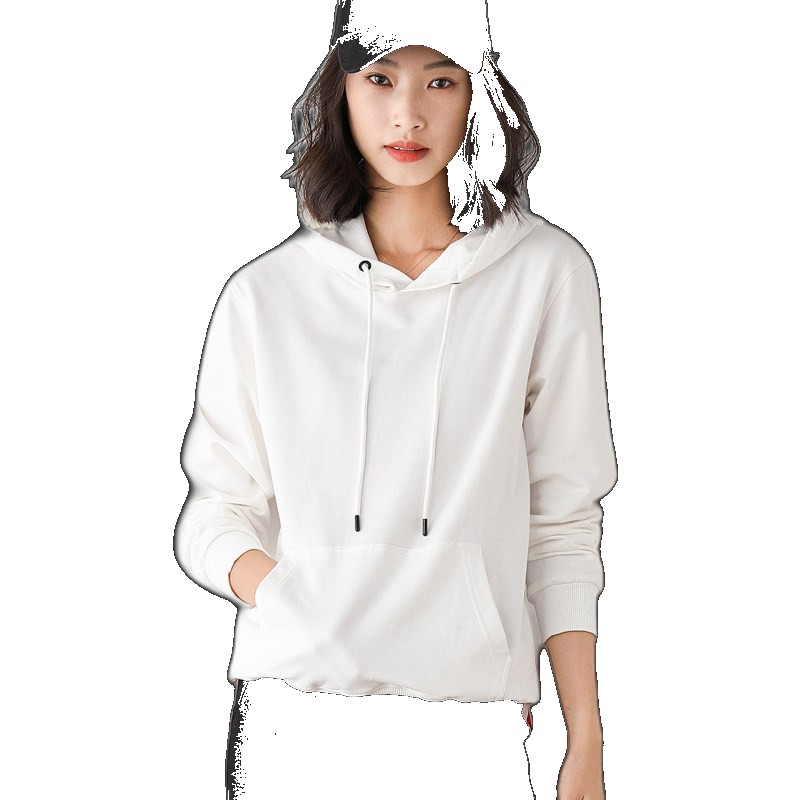 [EGIFTON-LIVE-3803] Round neck hooded sweater women's loose sports casual tops ins lazy style bf all-match bottoming shirt shirt