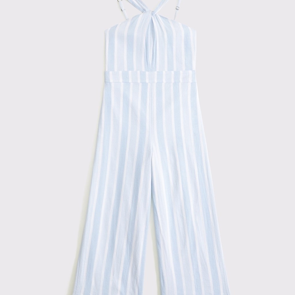 [EXT-FAS-KIDS-JUMPSUIT-ANF-001] Abercrombie Kids Linen-Blend Halter Jumpsuit