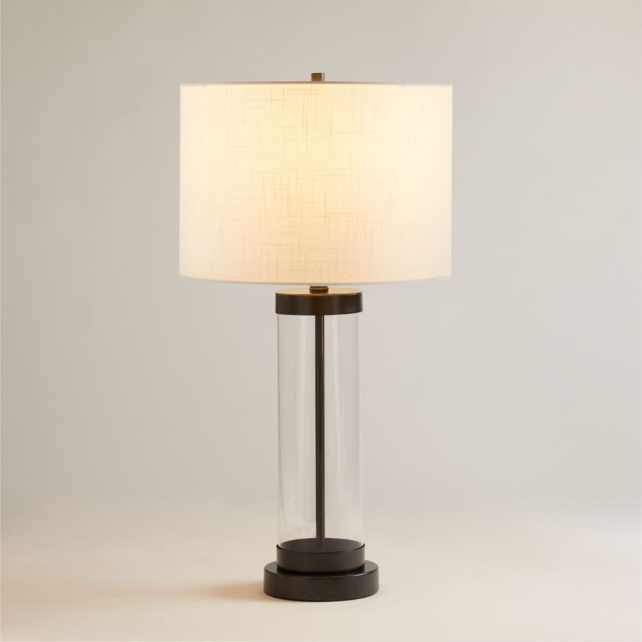 [EXT-HOME-LAMP-CRATE-001] Promenade Small Black Metal Table Lamp with USB Port