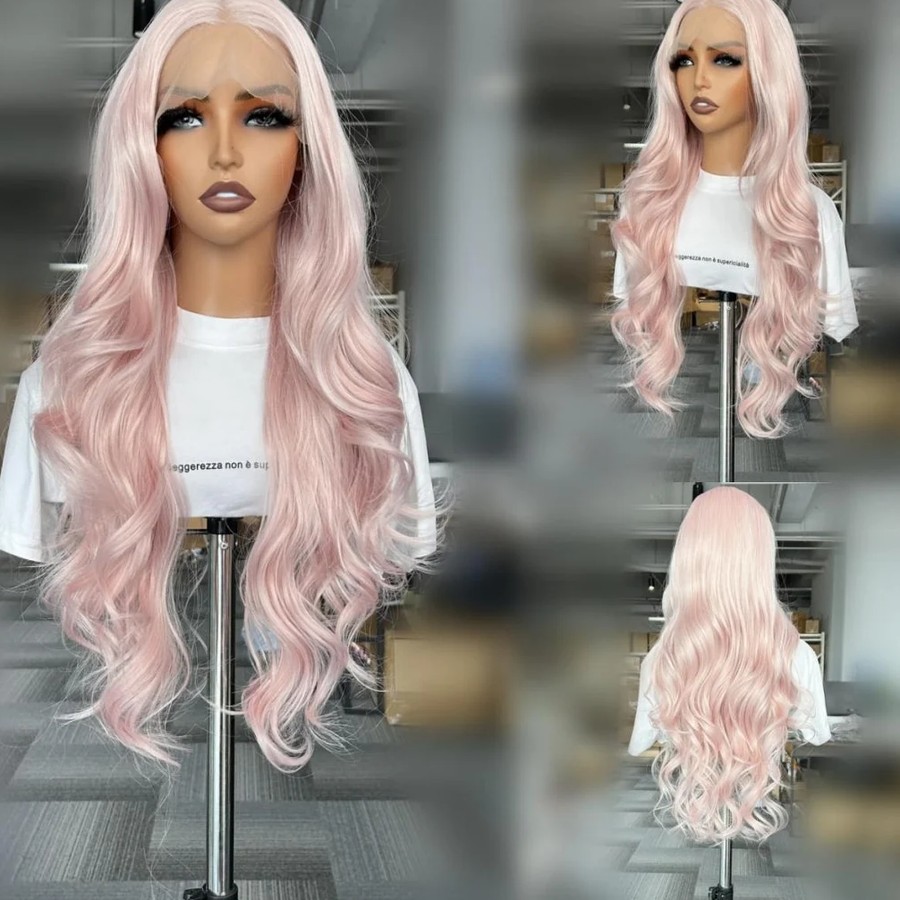 [EXT-WIG-PINK-BUBBLES-001] Wiggin Out Bubbles Icy Bubblegum Pink Lace Front Wig