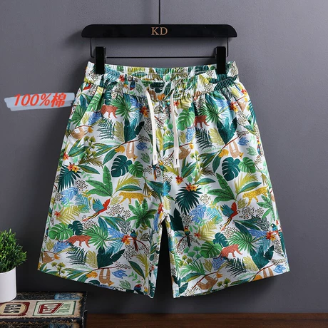 Women Summer Floral Beach Boardshorts with Pockets Swim Trunks