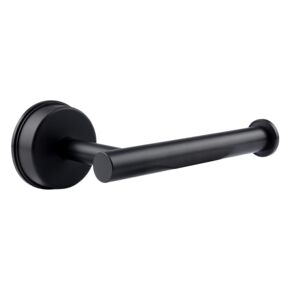 ASTOFLI Paper Towel Holder Under Cabinet No Drilling, Self Adhesive Paper Towel Holder Wall Mount for Kitchen Rack, Under Counter Napin Holder No Drill, 304 Stainless Steel Matte Black