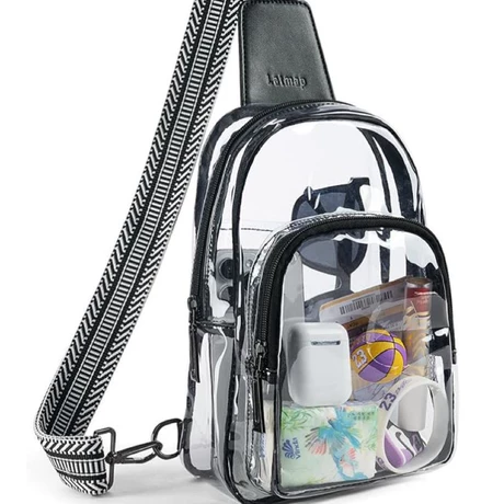 Clear Purse Stadium Transparent Messenger Bag Stadium Approved for Men and Women Clear CrossBody Bag