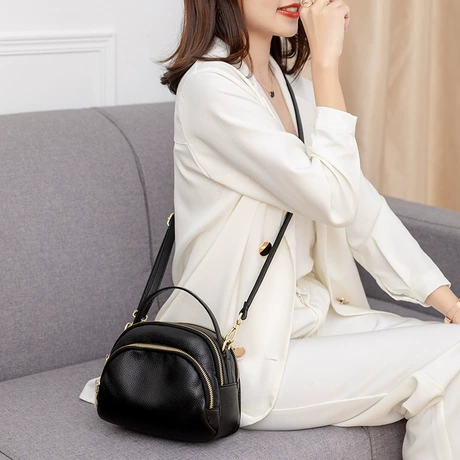 Triple Zip Small Crossbody Bag